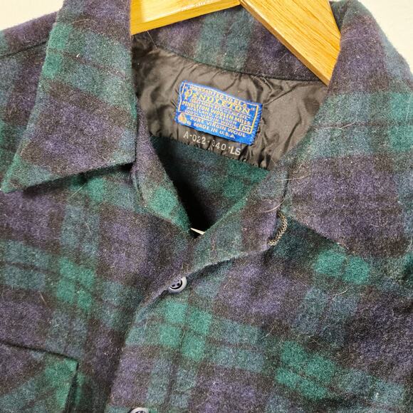 Medium Pendleton Wool Shirt – Black Watch Tartan, Size M, Made in USA - Picture 2 of 6